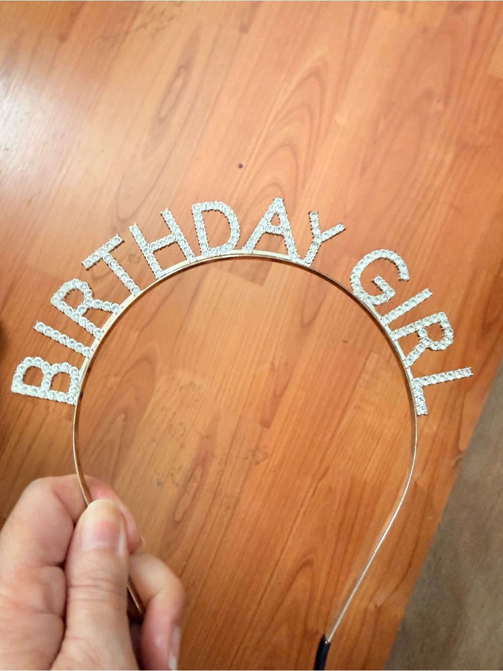 Birthday Girl Rhinestone Headband - gold
